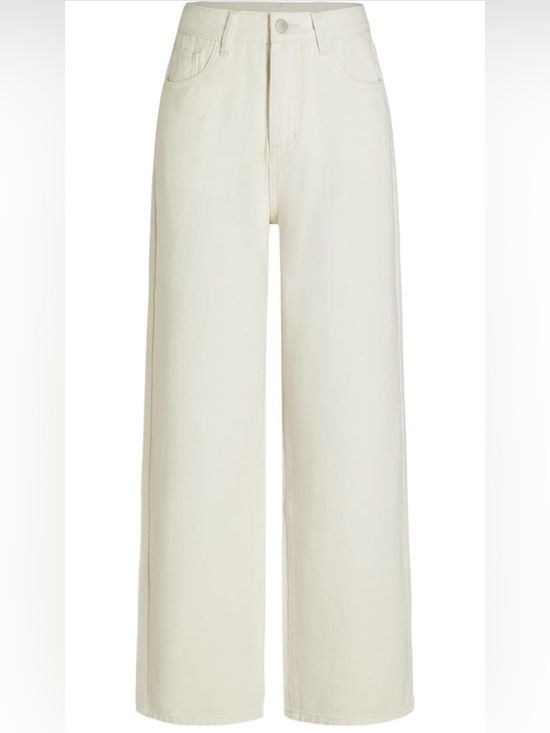 Cider Denim - Cider Straight-Leg White High-Rise Jeans